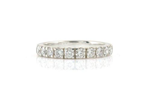 Trouwring - 14 karaat Witgoud -  0.83ct. tw. Diamant, Handtassen en Accessoires, Antieke sieraden