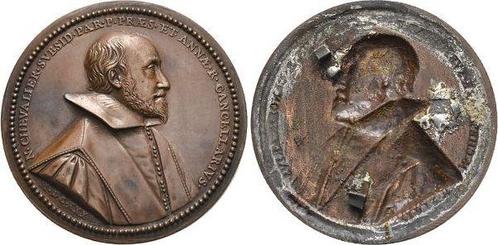 Bronze Personenmedaille Chevalier, Nicolas 1562 +1630, fr..., Postzegels en Munten, Penningen en Medailles, Verzenden