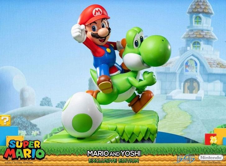 Super Mario Statue Mario & Yoshi Deluxe 48 cm, Collections, Cinéma & Télévision, Enlèvement ou Envoi