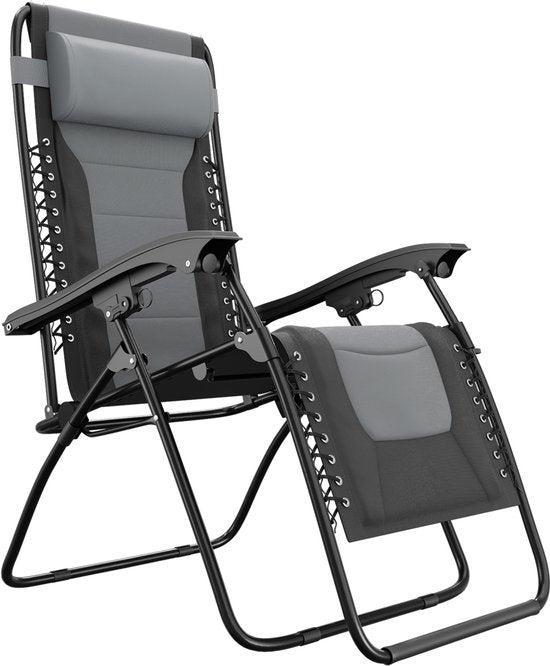 2dekans | LifeGoods Ligstoel Comfort - Opvouwbaar - 30°-90°, Tuin en Terras, Tuinsets en Loungesets, Ophalen of Verzenden