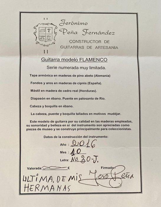 Jeronimo Peña - FLAMENCA - - Flamenco gitaar - Spanje - 2016, Muziek en Instrumenten, Snaarinstrumenten | Gitaren | Akoestisch