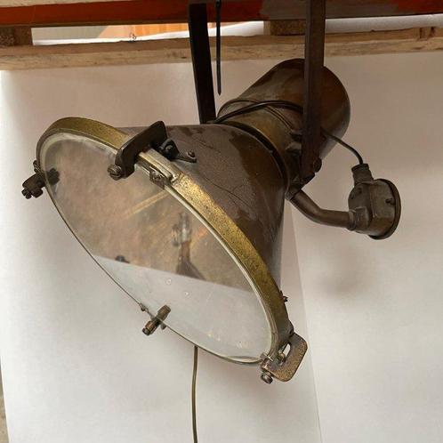 Projecteur - Cuivre, Laiton, Verre - Projecteur sur les vins, Antiek en Kunst, Antiek | Verlichting
