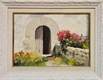 Jordi Serrat Balasch (1935) - Calm door with geraniums