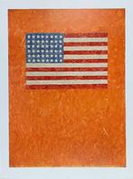Jasper Johns (1930) - Flag on Orange Field - Artprint, Antiek en Kunst