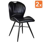 Stoelen | ELITE | Kunstleer/Metaal | Black | Zwarte Poten |, Verzenden, Nieuw in verpakking
