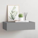 vidaXL Wandschap met lade 40x23,5x10 cm MDF grijs, Huis en Inrichting, Verzenden, Nieuw