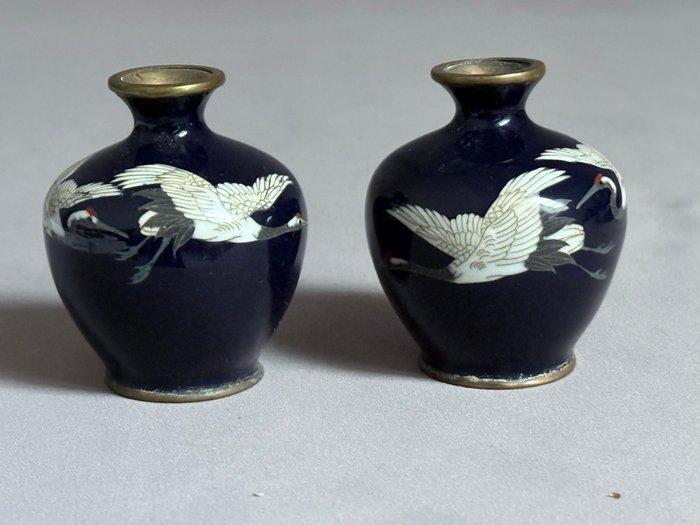 Vaas - Emaille, Metaal, Cloisonné - Japan - Meiji periode, Antiek en Kunst, Antiek | Overige Antiek