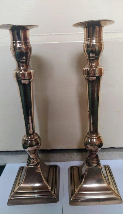 onbekend - edelsmit - Kandelaar antiek (2) - Koper, Messing, Antiek en Kunst, Curiosa en Brocante