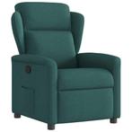 vidaXL Fauteuil verstelbaar stof donkergroen, Verzenden, Nieuw
