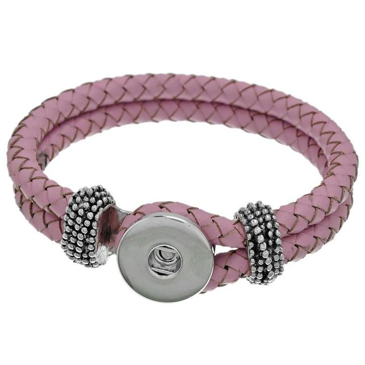 Fako Bijoux® - Armband Voor Click Buttons - Gevlochten -, Handtassen en Accessoires, Armbanden, Verzenden