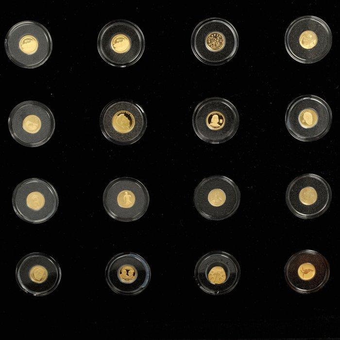 Wereld. Various denominations Kleinste Gouden Munten, Postzegels en Munten, Munten | Europa | Niet-Euromunten