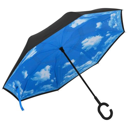 vidaXL Paraplu C-handgreep 108 cm zwart, Tuin en Terras, Partytenten, Nieuw, Verzenden