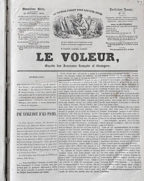 Collectif - Le Voleur, gazette des journaux français et, Antiek en Kunst, Antiek | Boeken en Manuscripten