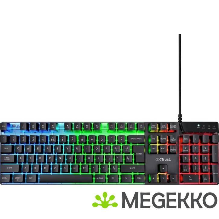 Trust GXT 835 Azor Toetsenbord Zwart, Computers en Software, Toetsenborden, Nieuw, Verzenden