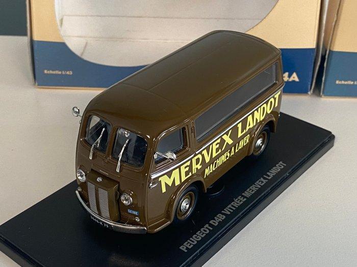 Atlas 1:43 - Model bestelwagen (2) - Peugeot D4B Vitrée, Hobby en Vrije tijd, Modelauto's | 1:5 tot 1:12