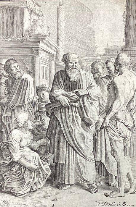 Jan Van Velde (1593-1641) - Giona predica a Ninive, Antiek en Kunst, Antiek | Overige Antiek