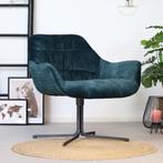 Direct Leverbaar Velvet fauteuil donkerblauw