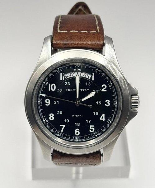 Hamilton - Khaki Field King - Zonder Minimumprijs - H644510, Handtassen en Accessoires, Horloges | Heren
