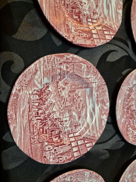 Wegdwood & Furnivals LTD - Gebak/taartset (9) - Dickens, Antiek en Kunst, Antiek | Meubels | Tafels