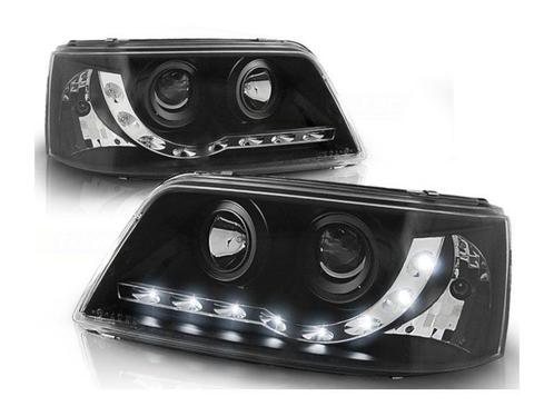 LED DRL koplampen Black 2 geschikt voor VW T5, Auto-onderdelen, Verlichting, Nieuw, Volkswagen, Verzenden