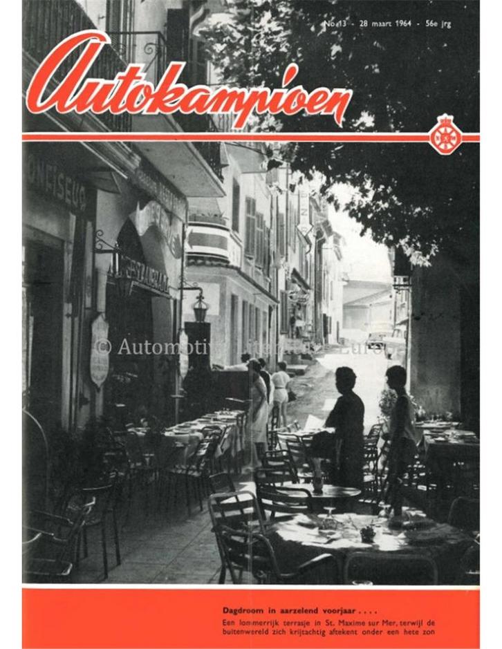 1964 AUTOKAMPIOEN MAGAZINE 13 NEDERLANDS, Boeken, Auto's | Folders en Tijdschriften
