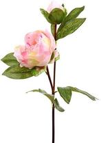 Grote Pioen Zijdenbloem Light Pink Tak 77 cm, Huis en Inrichting, Nieuw