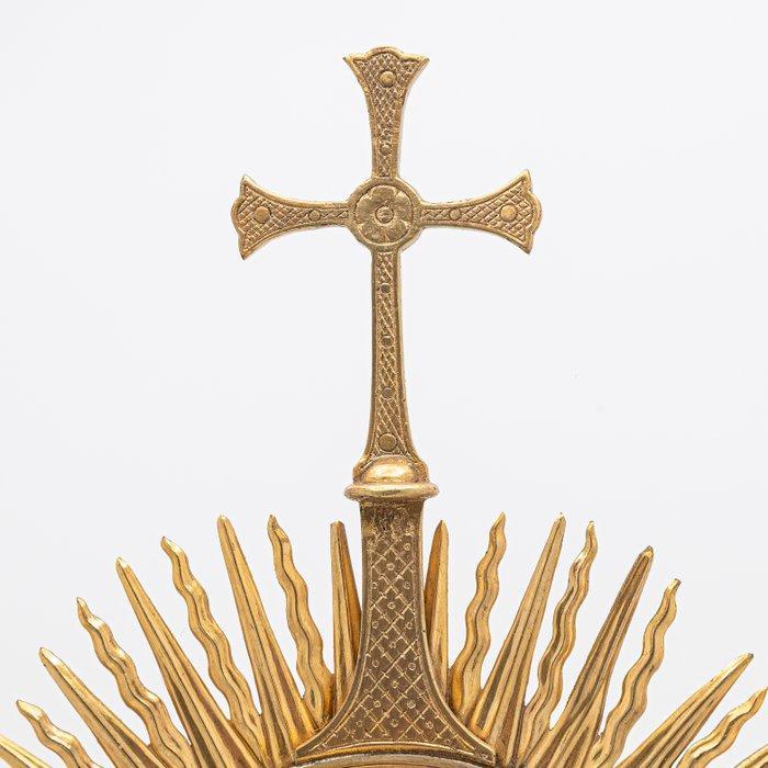 Neogotische monstrans, 19e-eeuw - Messing - 1850-1900, Antiek en Kunst, Kunst | Niet-Westerse kunst