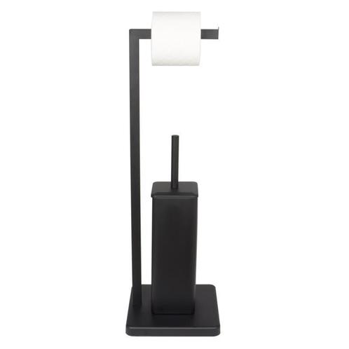 Ruimtebesparende WC rolhouder met toiletborstel - Zwart -..., Huis en Inrichting, Badkamer | Badtextiel en Accessoires, Zwart