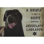 Wandbord- A House Is Not A Home Without A Chocolate Labrador