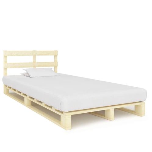 vidaXL Bedframe pallet massief grenenhout 120x200 cm, Huis en Inrichting, Slaapkamer | Bedden, Nieuw, Verzenden