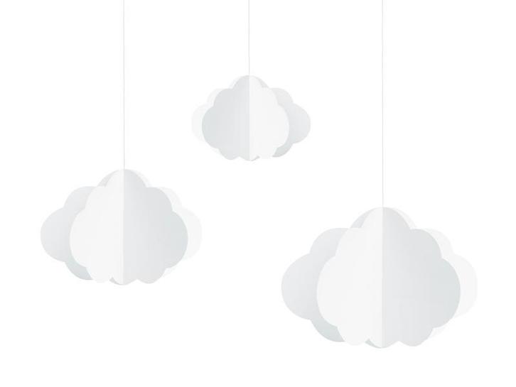 Hangdecoratie Wolken Wit 3st, Hobby en Vrije tijd, Feestartikelen, Nieuw, Verzenden