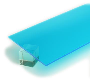 Acrylaat (PMMA) basisplaat (transparant blauw, 50x30 cm, 3 beschikbaar voor biedingen