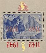 België 1942 - Orval blok met MEERVOUDIGE CURIOSITEIT :
