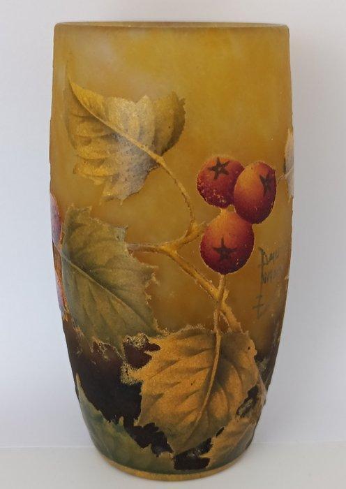 Daum - Vaas - Meidoorn - Pâte de verre - Art nouveau, Antiquités & Art, Antiquités | Verre & Cristal
