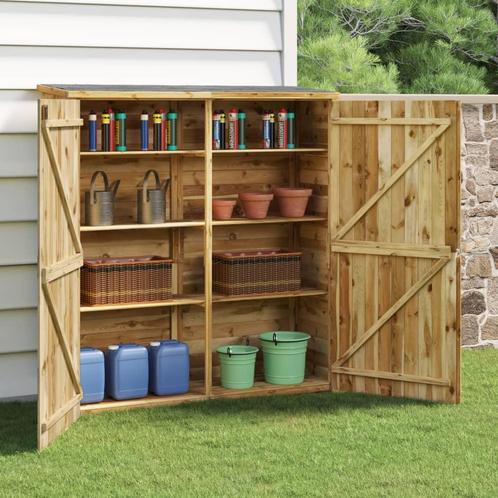 vidaXL Tuinschuur 163x50x171 cm massief grenenhout, Tuin en Terras, Tuinhuizen, Nieuw, Verzenden