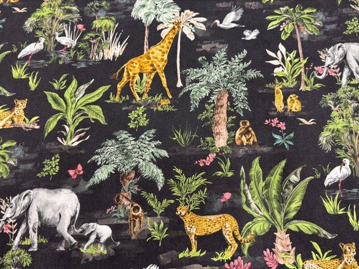 Nacht in de Savanne Katoenen stof voor bekleding, Antiek en Kunst, Antiek | Tapijten, Tafelkleden en Textiel