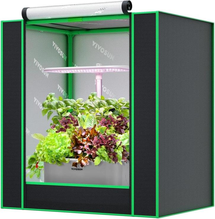 Kweektent - Growtent - Growbox - 50x36x54 cm - Zwart - VIVOS, Tuin en Terras, Kweekspullen, Nieuw, Verzenden