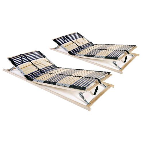 vidaXL Lattenbodems 2 st met 42 latten 7 zones 80x200 cm, Huis en Inrichting, Slaapkamer | Bedden, Nieuw, Verzenden
