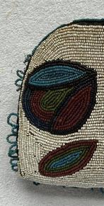 Leren tas met glaskralenversiering - Shoshone of Sioux -, Antiquités & Art