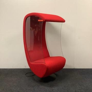 Tweedehands akoestische belstoel met glazen zijwanden en