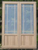 pvc terrasraam , raam , chassis 145 x 201 grijze ceder, Bricolage & Construction, Deurkozijn, Ophalen of Verzenden