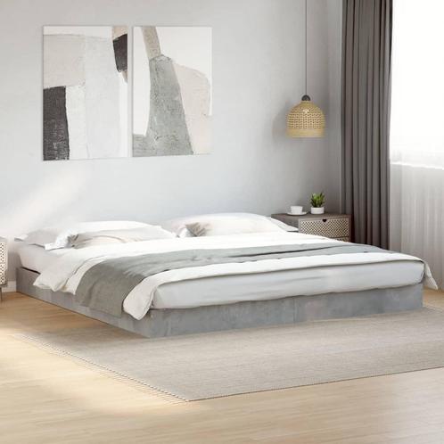vidaXL Bedframe bewerkt hout betongrijs 180x200 cm, Huis en Inrichting, Slaapkamer | Bedden, Nieuw, Verzenden