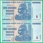Zimbabwe. - 4 x 100 Trillion Dollars 2008 - Pick 91 - two, Postzegels en Munten