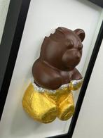 Henevor - Chocolate Teddy Bear | Handpainted Wall Sculpture