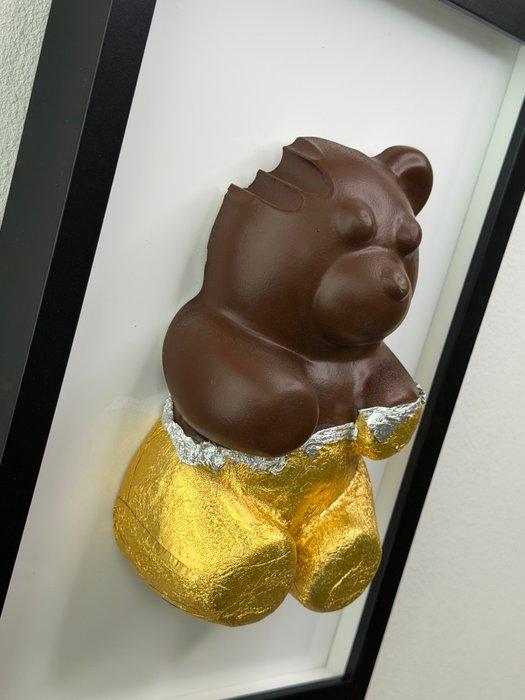 Henevor - Chocolate Teddy Bear | Handpainted Wall Sculpture, Antiek en Kunst, Kunst | Designobjecten