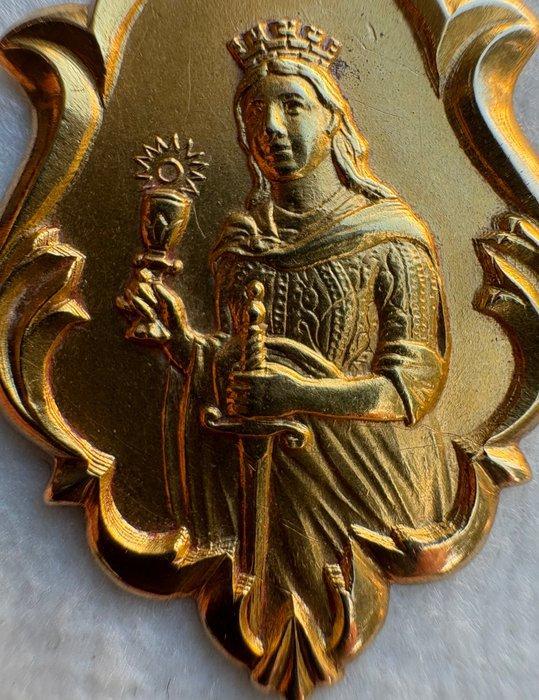 Medaille hanger - 19.2 kt. Geel goud, Bijoux, Sacs & Beauté, Bijoux anciens