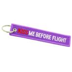 Fako Bijoux® - Sleutelhanger - Kiss Me Before Flight - Paars, Verzamelen, Nieuw, Verzenden