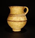 Etruscan - Vaas met handvat versierd met geschilderde bandea, Antiquités & Art