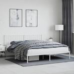 vidaXL Bedframe met hoofdbord metaal wit 180x200 cm, Huis en Inrichting, Slaapkamer | Bedden, Verzenden, Nieuw