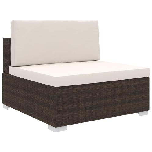 vidaXL Siège central sectionnel 1 pc et coussins Résine, Jardin & Terrasse, Ensembles de jardin, Neuf, Envoi